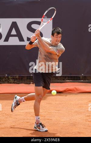 Sebastian Ofner (AUT) sta giocando durante la partita del primo turno Yoshihito Nishioka (JPN) contro il terzo giorno degli internazionali BNL D'Italia 2024 al foro Italico l'8 maggio 2024 a Roma. Foto Stock