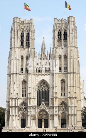 Cattedrale di San Michele (detta anche San Gudulo). Bruxelles. Belgio Foto Stock