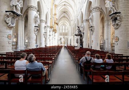 Cattedrale di San Michele (detta anche San Gudulo). Bruxelles. Belgio Foto Stock