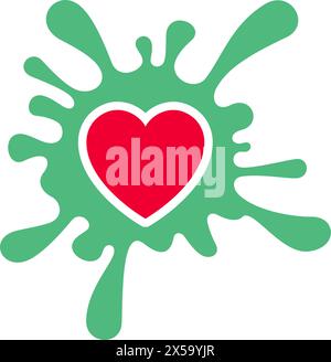 Icona di liquido o simbolo di San Valentino Illustrazione Vettoriale