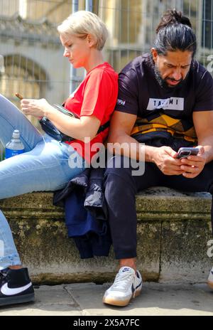Foto sincera di una coppia sposata. Foto Stock