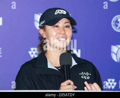 Goyang, Corea del Sud. 8 maggio 2024. Danielle Kang degli U.S.A, conferenza stampa per i media del Ladies Europian Tour (LET) Aramco Team Series 2024 a New Korea C.. C a Goyang, a nord di Seul, Corea del Sud l'8 maggio 2024. (Foto di: Lee Young-ho/Sipa USA) credito: SIPA USA/Alamy Live News Foto Stock