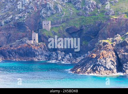 Crown Engine ospita a Botallack, nella Cornovaglia settentrionale Foto Stock