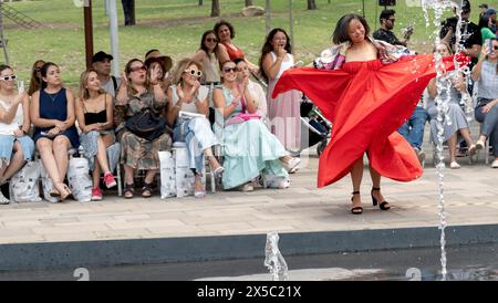 Le modelle con disabilità partecipano a una sfilata di moda a città del Messico, Messico Foto Stock