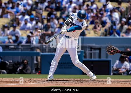 Los Angeles, California, Stati Uniti. 8 maggio 2024. I Los Angeles Dodgers designarono il battitore SHOHEI OHTANI al Dodger Stadium. I Dodgers batterono i Miami Marlins per 3-1. (Immagine di credito: © Mark Edward Harris/ZUMA Press Wire) SOLO PER USO EDITORIALE! Non per USO commerciale! Foto Stock