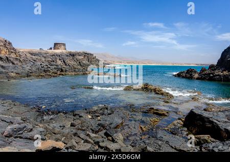 El Cotillo Vecchio Porto Fuerteventura Isole Canarie Foto Stock