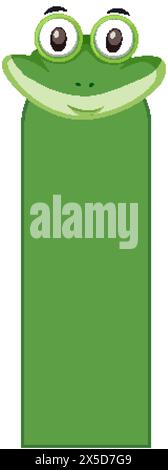 Illustrazione vettoriale di una rana verde sorridente. Illustrazione Vettoriale