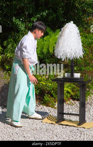 Giappone, Kumano Kodo, Tempio Nachisan Seiganto-ji, Foto Stock