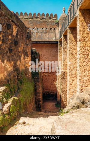 Vista delle rovine di Fort Jesus, Mombasa Foto Stock