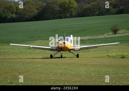 Un aereo leggero Beagle Pup alla Fiera Popham Microlight nel maggio 2024 nell'Hampshire, in Inghilterra Foto Stock