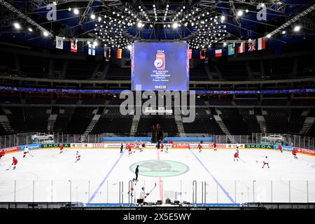 Praga, Repubblica Ceca. 9 maggio 2024. La nazionale di hockey della Repubblica Ceca si è allenata a Praga, Repubblica Ceca, 9 maggio 2024. Crediti: Katerina Sulova/CTK Photo/Alamy Live News Foto Stock