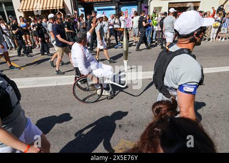 Marsiglia, Francia. 9 maggio 2024. Marsiglia; 05/09/2024; Giochi Olimpici 2024 (OG) in Francia. Torcia olimpica per le strade di Marsiglia. Crediti: MAXPPP/Alamy Live News Foto Stock