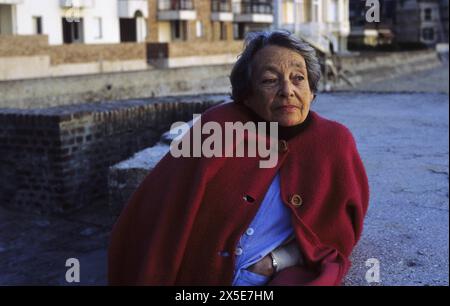 Marguerite DURAS - Data : 19850801 ©John Foley/Opale.Photo Foto Stock