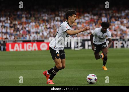 Diego López dal Valencia CF durante una partita di la Liga allo stadio Mestalla di Valencia Foto Stock