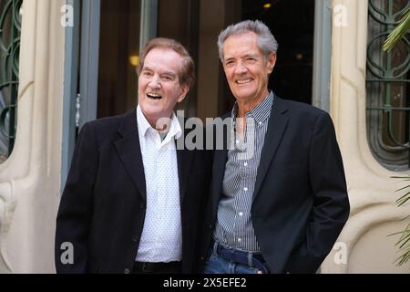 I membri del Duo Dinamico, Manuel de la Calva e Ramon Arcusa durante l'assegnazione della Medaglia d'Onore SGAE, presso la sede della SGAE a Madrid, Foto Stock
