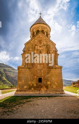 Chiesa Surp Astvatsatsin , complesso monastico Noravank. Canyon di Noravank, provincia di Vayots Dzor, Armenia, Caucaus, Eurasia, Foto Stock