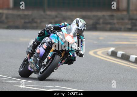 9 maggio 2024; Briggs EquipmentNorth West 200 Motorcycle Race, Portrush, Antrim, Irlanda del Nord; North West 200 Qualifying and Races; Michael Dunlop è arrivato terzo più veloce durante le qualifiche Superstock Foto Stock