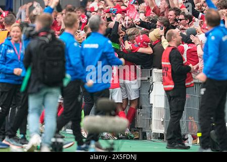 Copenaghen, Danimarca. 9 maggio 2024. Finale della Oddset Cup tra Silkeborg IF e AGF al Parken di Copenaghen, giovedì 9 maggio 2024. (Foto: Mads Claus Rasmussen/Scanpix 2024) credito: Ritzau/Alamy Live News Foto Stock