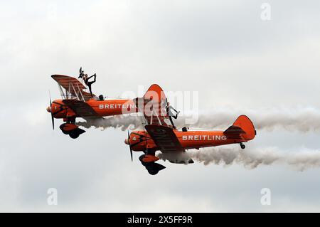 Breitling Wing-Walkers al Cosford Air Show, 2015. Foto Stock