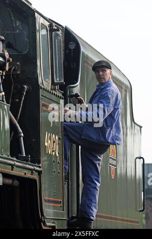 'Royal Scot' alla stazione di Kidderminster Town. Foto Stock