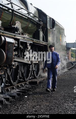 'Royal Scot' alla stazione di Kidderminster Town. Foto Stock