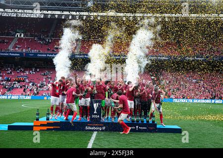 Copenaghen, Danimarca. 9 maggio 2024. Finale della Oddset Cup tra Silkeborg IF e AGF al Parken di Copenaghen, giovedì 9 maggio 2024. (Foto: Mads Claus Rasmussen/Scanpix 2024) credito: Ritzau/Alamy Live News Foto Stock