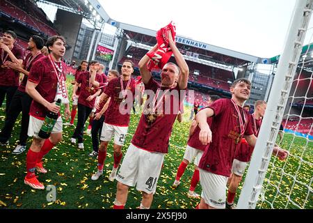 Copenaghen, Danimarca. 9 maggio 2024. Finale della Oddset Cup tra Silkeborg IF e AGF al Parken di Copenaghen, giovedì 9 maggio 2024. (Foto: Mads Claus Rasmussen/Scanpix 2024) credito: Ritzau/Alamy Live News Foto Stock