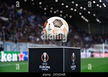 Bergamo, Italia. 9 maggio 2024. Partita durante la semifinale di UEFA Europa League partita di andata e ritorno tra Atalanta BC e Olympique Marsiglia il 9 maggio 2024 allo stadio Gewiss di Bergamo. Credito: Tiziano Ballabio credito: Agenzia fotografica indipendente/Alamy Live News Foto Stock