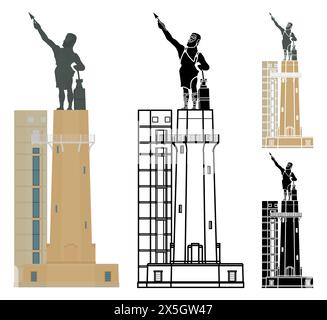 Statua vulcaniana a Birmingham, Alabama, Stati Uniti Illustrazione Vettoriale