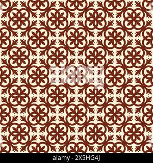 Pavimento piastrellato motivo vintage, sfondo floreale per tessuti Illustrazione Vettoriale