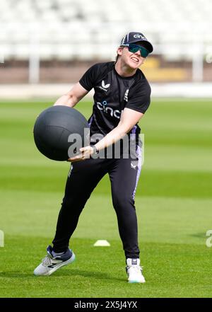 Capitano inglese Heather Knight durante una sessione di allenamento a Edgbaston, Birmingham. Data foto: Venerdì 10 maggio 2024. Foto Stock