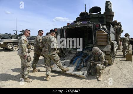 Libava, Repubblica Ceca. 10 maggio 2024. Risposta immediata 2024 esercitazione alleata nei campi di addestramento militare di Libava, regione di Olomouc, Repubblica Ceca, 10 maggio 2024. Crediti: Dalibor Gluck/CTK Photo/Alamy Live News Foto Stock