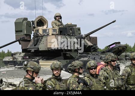 Libava, Repubblica Ceca. 10 maggio 2024. Risposta immediata 2024 esercitazione alleata nei campi di addestramento militare di Libava, regione di Olomouc, Repubblica Ceca, 10 maggio 2024. Crediti: Dalibor Gluck/CTK Photo/Alamy Live News Foto Stock