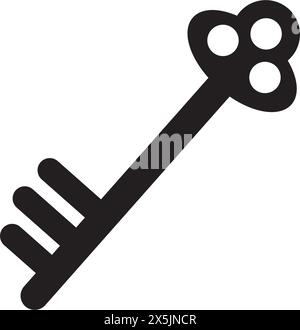 design del simbolo dell'illustrazione vettoriale key ikon Illustrazione Vettoriale