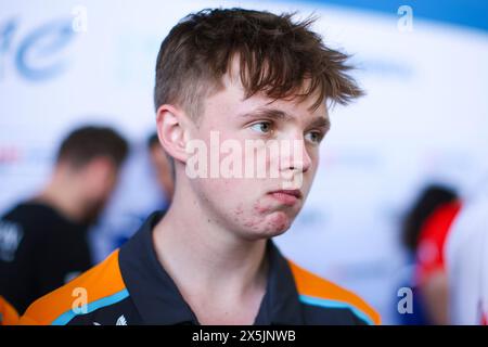 Berlino, Allemagne. 10 maggio 2024. BARNARD Taylor (gbr), NEOM McLaren Formula e Team, Nissan e-4ORCE 04, azione durante l'ePrix di Berlino 2024, 7° incontro del Campionato Mondiale ABB FIA Formula e 2023-24, sul circuito di Tempelhof Airport Street dal 10 al 12 maggio 2024 a Berlino, Germania - foto Eric Alonso/DPPI credito: DPPI Media/Alamy Live News Credit: DPPI Media/Alamy Live News Foto Stock