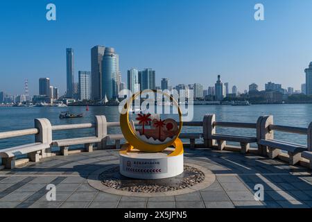 Skyline di Xiamen dall'insediamento internazionale di Kulangsu, Xiamen, Fujian, Cina, Asia Copyright: MichaelxRunkel 1184-10707 Foto Stock