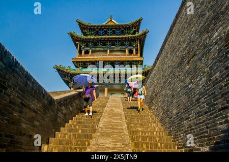 La storica città vecchia di Pingyao Ping Yao, sito patrimonio dell'umanità dell'UNESCO, Shanxi, Cina, Asia Copyright: MichaelxRunkel 1184-11003 Foto Stock