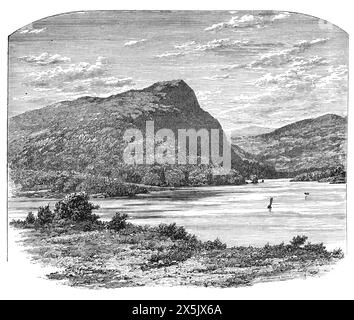 Eagle's Nest Mountain, Killarney National Park, Co Kerry, Irlanda, come apparve alla fine del XIX secolo. Black and White Illustration from Our Own Country Vol III pubblicato da Cassell, Petter, Galpin & Co. Alla fine del XIX secolo. Foto Stock