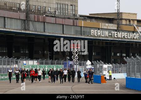 Berlino, Germania. 10/05/2024, Berlino- Tempelhof illustrazione durante l'ePrix di Berlino 2024, 7° incontro del Campionato Mondiale ABB FIA di Formula e 2023-24, sul circuito di Tempelhof Airport Street dal 10 al 12 maggio 2024 a Berlino, Germania credito: Independent Photo Agency/Alamy Live News Foto Stock