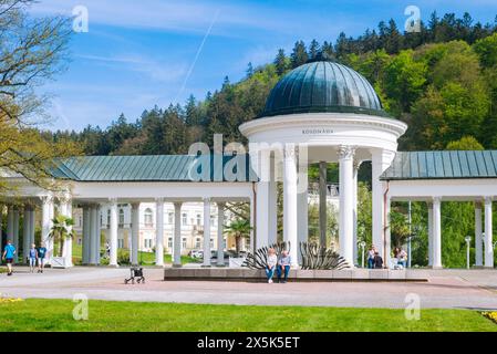 Spa colonnades a Marienbad/Mariánské Lázne (Repubblica Ceca) Foto Stock