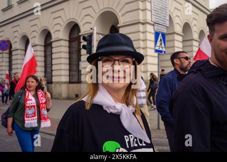 Protesta contro gli agricoltori e il sindacato Solidarnosc a Varsavia Malgorzata Gosiewska contro la protesta degli agricoltori. Varsavia Polonia Copyright: XMikolajxJaneczekx Foto Stock