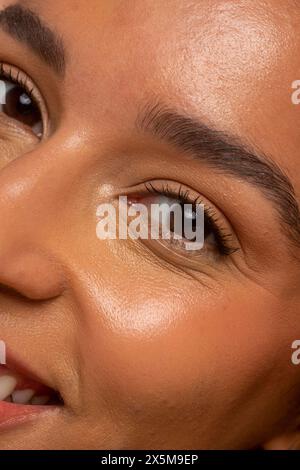 Close-up di donna sorridente Foto Stock