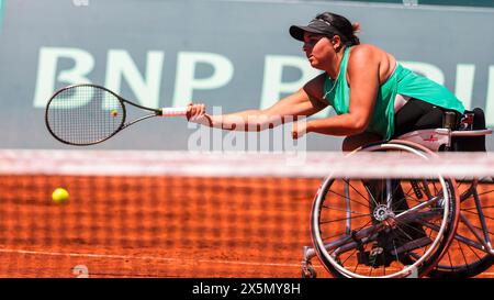 Antalya, Turchia, 8 maggio 2024. La tennista marocchina Najwa Awane è in azione durante la Coppa del mondo a squadre 2024. Foto Stock