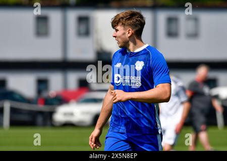 Landore, Swansea, Galles. 7 maggio 2024. Joseff Edwards del Cardiff City durante la partita Under 18 Professional Development League tra Swansea City e Cardiff City alla Swansea City Academy di Landore, Swansea, Galles, Regno Unito, il 7 maggio 2024. Crediti: Duncan Thomas/Majestic Media. Foto Stock