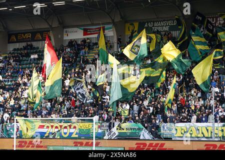 Den Haag, Paesi Bassi. 10 maggio 2024. DEN HAAG, 10-05-2024, Bingoal Stadion, calcio olandese Keuken Kampioen Divisie, stagione 2023/2024, partita tra ADO Den Haag e Jong PSV. Atmosfera nello stadio crediti: Pro Shots/Alamy Live News Foto Stock