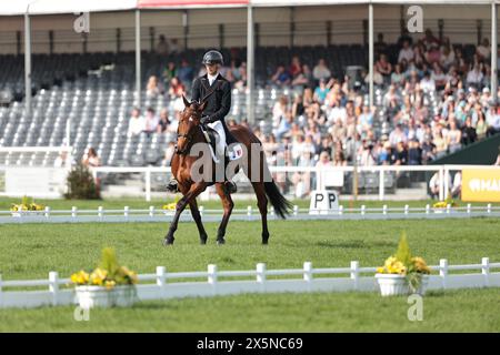 Badminton, Regno Unito. 10 maggio 2024. Arthur Marx di Francia con Church'Ile durante il dressage test al Badminton Horse Trials il 10 maggio 2024, Badminton Estate, Regno Unito (foto di Maxime David - MXIMD Pictures) crediti: MXIMD Pictures/Alamy Live News Foto Stock