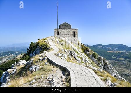 Mausoleo Petar Petrovic Njegos nel Parco Nazionale di Lovcen in Montenegro Foto Stock