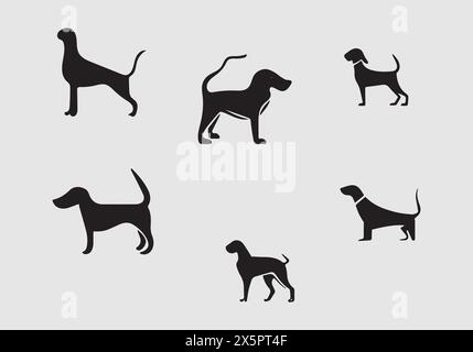 Design minimalista ed elegante dell'icona Bavarian Mountain Hound Illustrazione Vettoriale