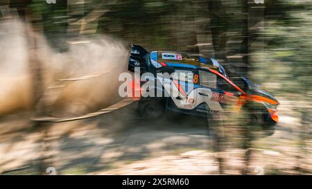 WRC Rally Portogallo - SS4 Góis - Ott Tänak e Martin Järveoja - Hyundai Shell Mobis Rally Team - Hyundai i20 N Rally1 Hybrid Foto Stock