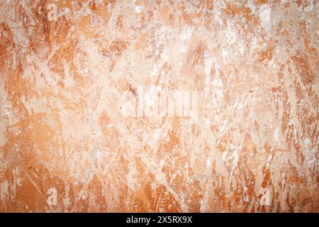 Consistenza della vecchia piastrella di forno arancione. Sfondo astratto Foto Stock